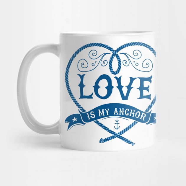 Nautical lettering: Love is my anchor by GreekTavern